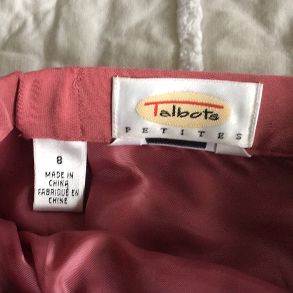 Mauve/rose blush pink, knee-length skirt by Talbots (petite) - Picture 2 of 3